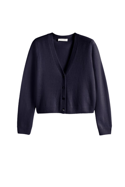 Navy Air Pure Cashmere Cardigan
