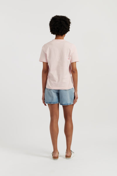 Light-Pink Cotton Snoopy Apple T-Shirt