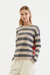 Grey Pop Striped Wool-Cashmere Sweater