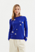 Dark-Blue Wool-Cashmere Star Sweater