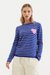 Blue Breton Heart Wool-Cashmere Sweater
