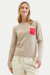 Oatmeal Wool-Cashmere One Pocket Sweater