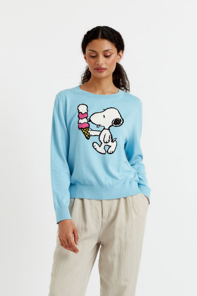 Blue Cotton Snoopy Ice Cream Sweater image 1