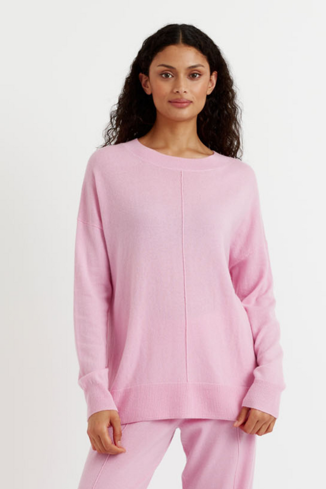 Pink-Lemonade Wool-Cashmere Slouchy Sweater image 1