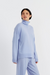 Washed-Blue Wool-Cashmere Rollneck Sweater