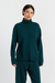 Forest-Green Wool-Cashmere Rollneck Sweater