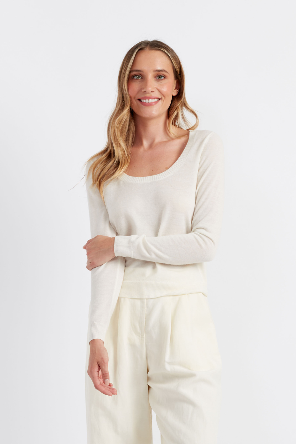 Blue Cotton-Cashmere Dress