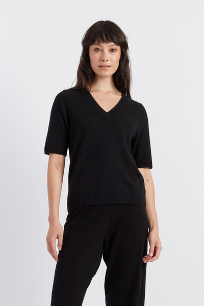 black-wool-cashmere-v-neck-t-shirt