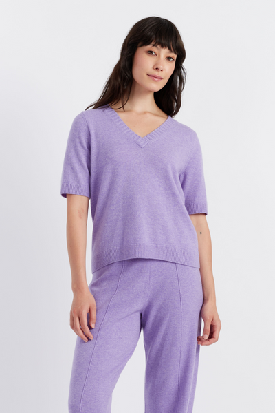 lavender-wool-cashmere-v-neck-t-shirt