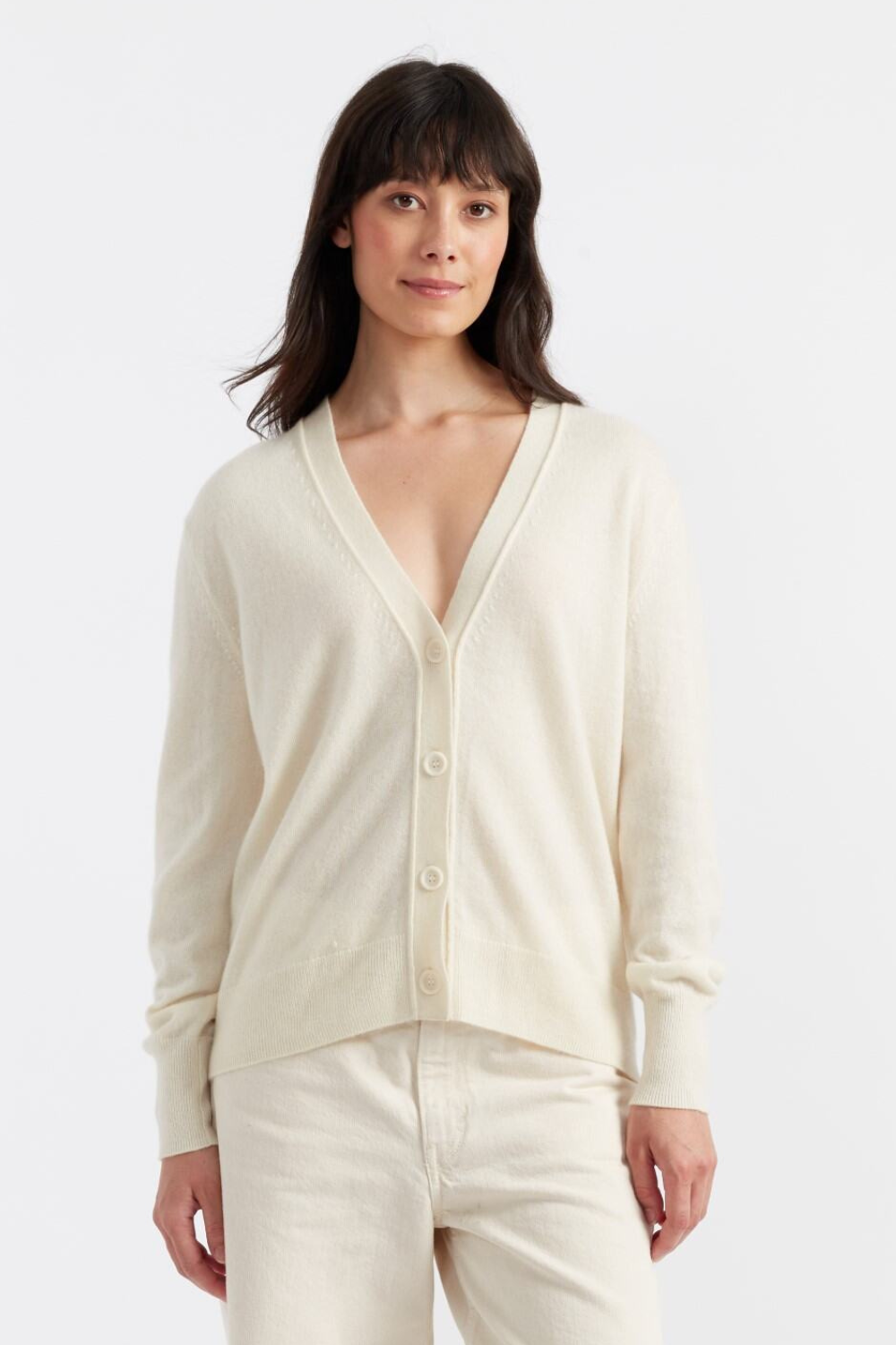 Cream cashmere cardigan sales