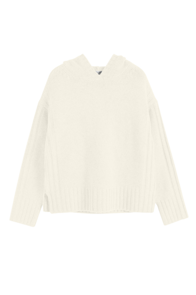 Cream Pure Cashmere Hoodie image 2
