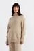 Oatmeal Pure Cashmere Rollneck Sweater