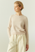 Bone Pure Cashmere Cropped Sweater