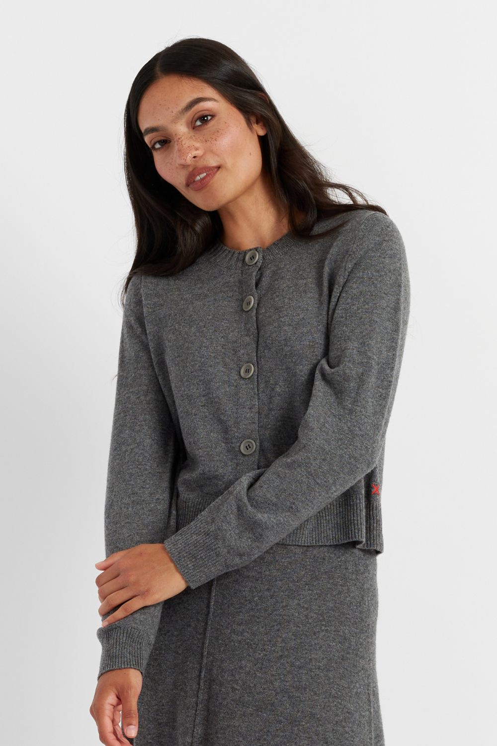 Blue Cotton-Cashmere Dress