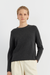 Charcoal Pure Cashmere Boxy Sweater