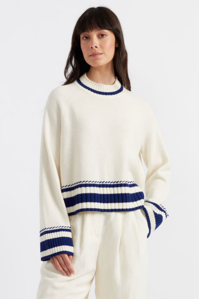Cream Wool-Cashmere Guernsey Sweater image 1