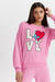 Flamingo-Pink Wool-Cashmere Smurf Love Sweater