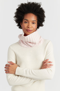 Pink-Melange Wool-Cashmere Snood