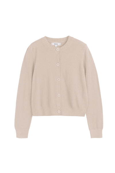 Beige cardigan on a white background