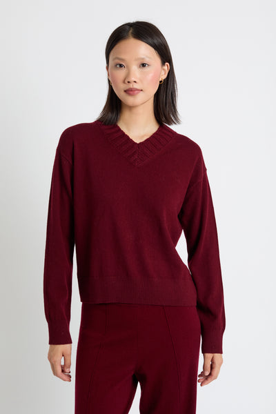claret-wool-cashmere-ribbed-v-neck-sweater