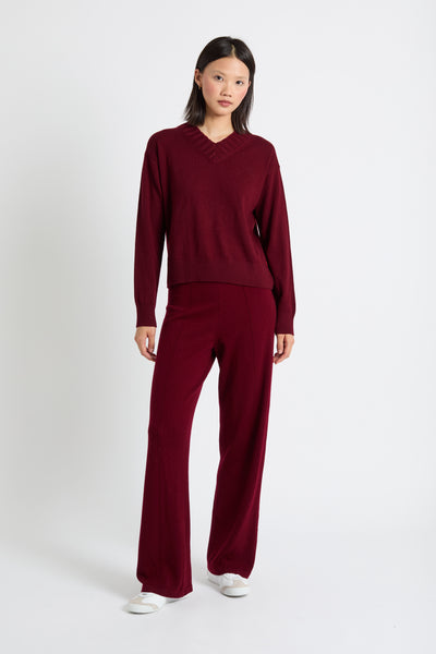 claret-wool-cashmere-ribbed-v-neck-sweater
