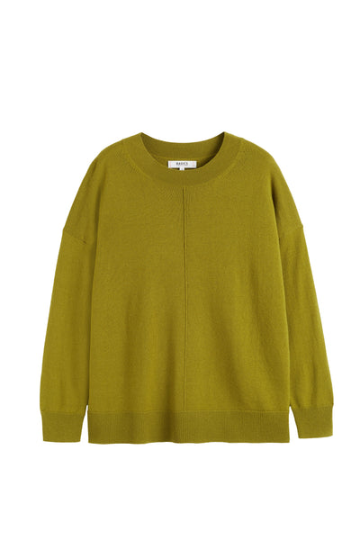Green sweater on a white background