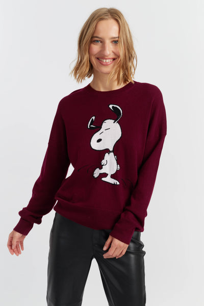 claret-wool-cashmere-dancing-snoopy-sweater