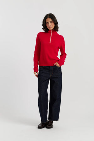 red-wool-cashmere-quarter-zip-jumper