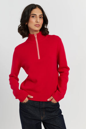 red-wool-cashmere-quarter-zip-jumper