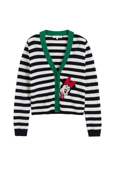 Cream Wool-Cashmere Minnie Peek Pocket Cardigan