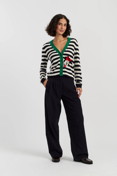 Cream Wool-Cashmere Minnie Peek Pocket Cardigan