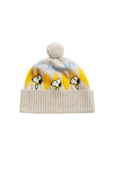 Multi Wool-Cashmere Fairisle Snoopy Hat