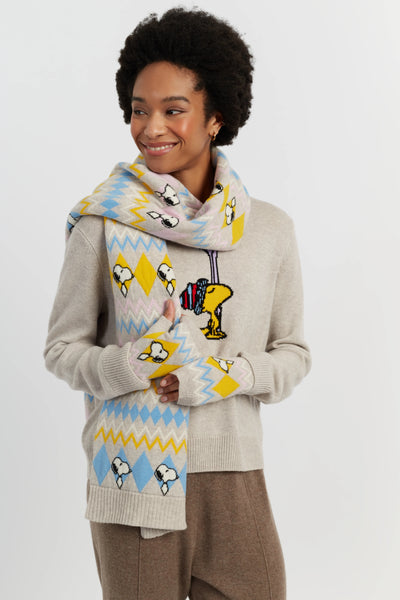Light-Oatmeal Wool-Cashmere Woodstock Ski Sweater