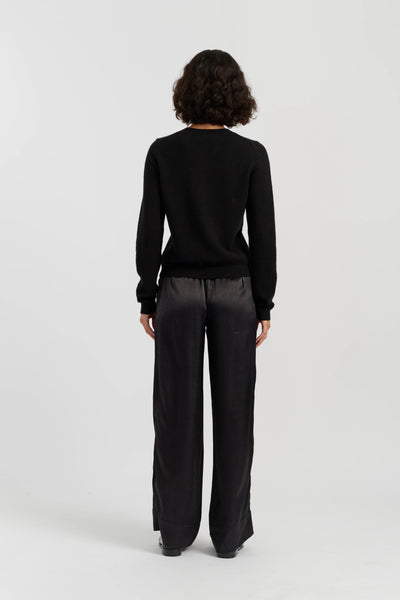 Black Pure Cashmere Camille Cardigan