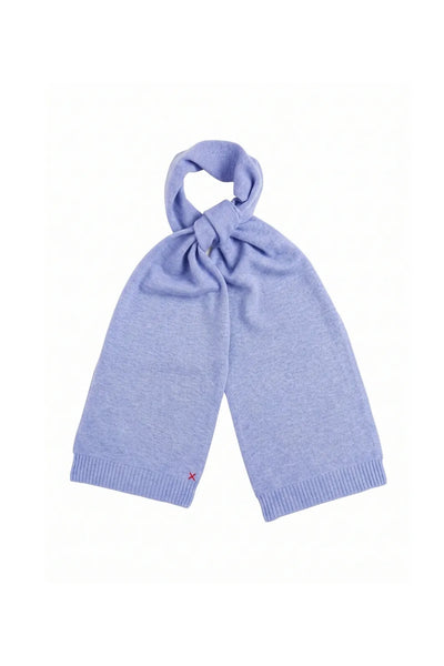 Baby Blue Melange Wool-Cashmere Scarf