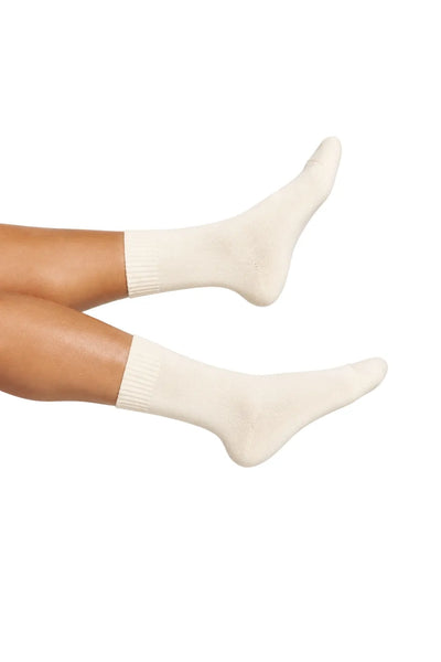 Cream Wool-Cashmere Socks