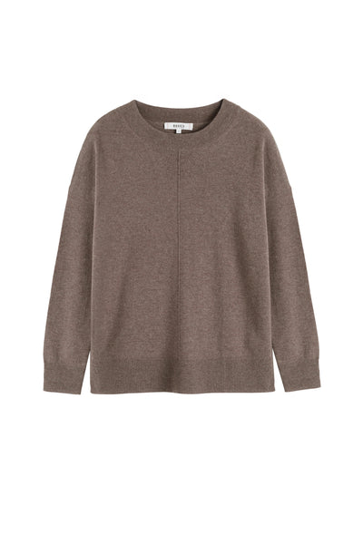Mushroom Wool-Cashmere Slouchy Sweater