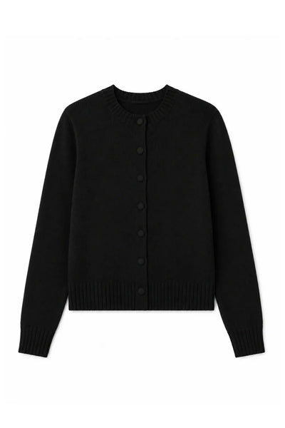 Black Pure Cashmere Camille Cardigan