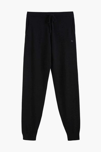 Black Pure Cashmere Track Pants
