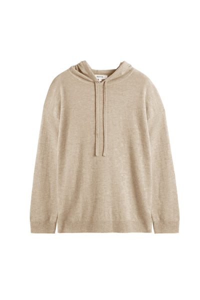 Soft-Oat Wool-Cashmere Relaxed Hoodie