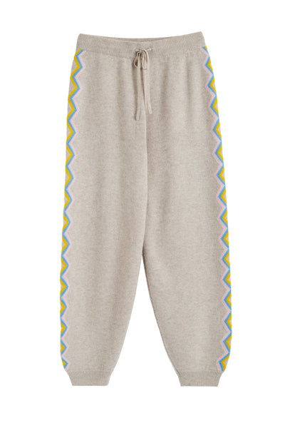 Multi Wool-Cashmere Snoopy Ski Track Pants