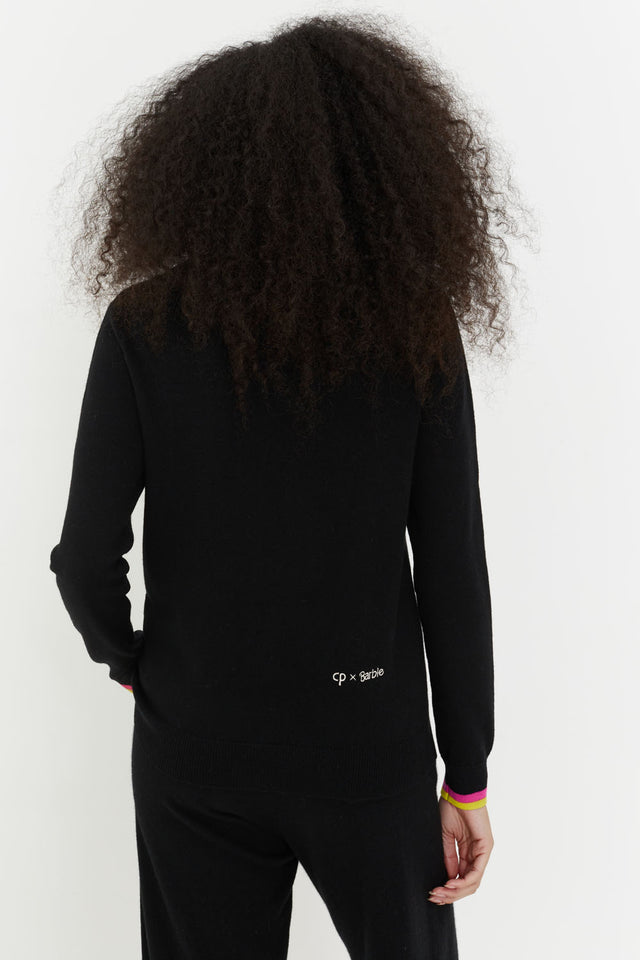 Black Wool-Cashmere Barbie Love Rollneck Sweater image 3