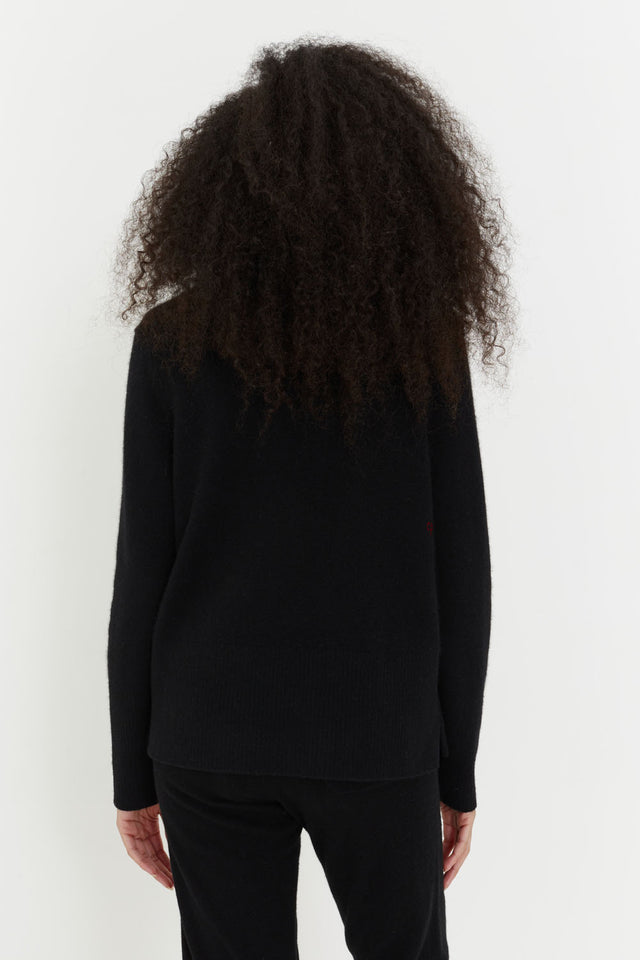 Black Cashmere Boxy Sweater image 3