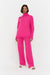 Fuchsia Cashmere Wide-Leg Pants