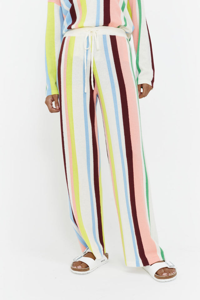 Sample Multicoloured Cashmere Stripe Wide-Leg Pants image 5