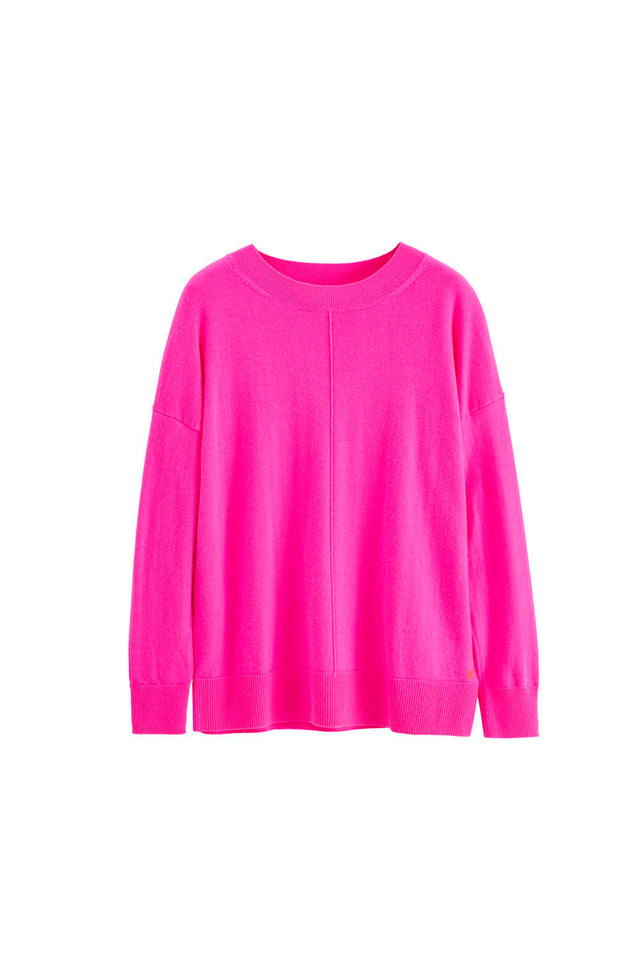 Fuchsia Wool-Cashmere Slouchy Sweater image 2