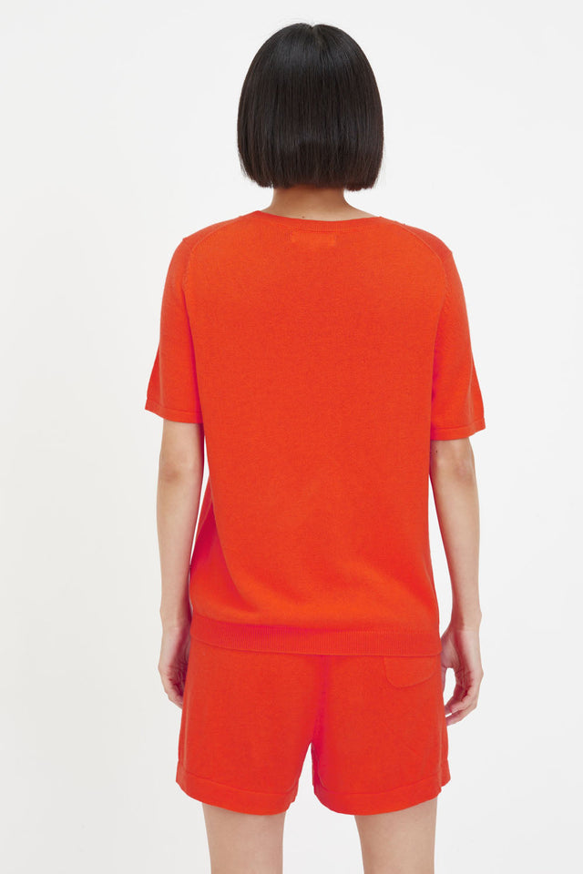 Sample Orange Cotton-Cashmere T-Shirt image 3