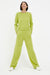 Sample Green Cashmere Wide-Leg Pants