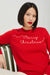 Red Wool-Cashmere Merry Christmas Sweater