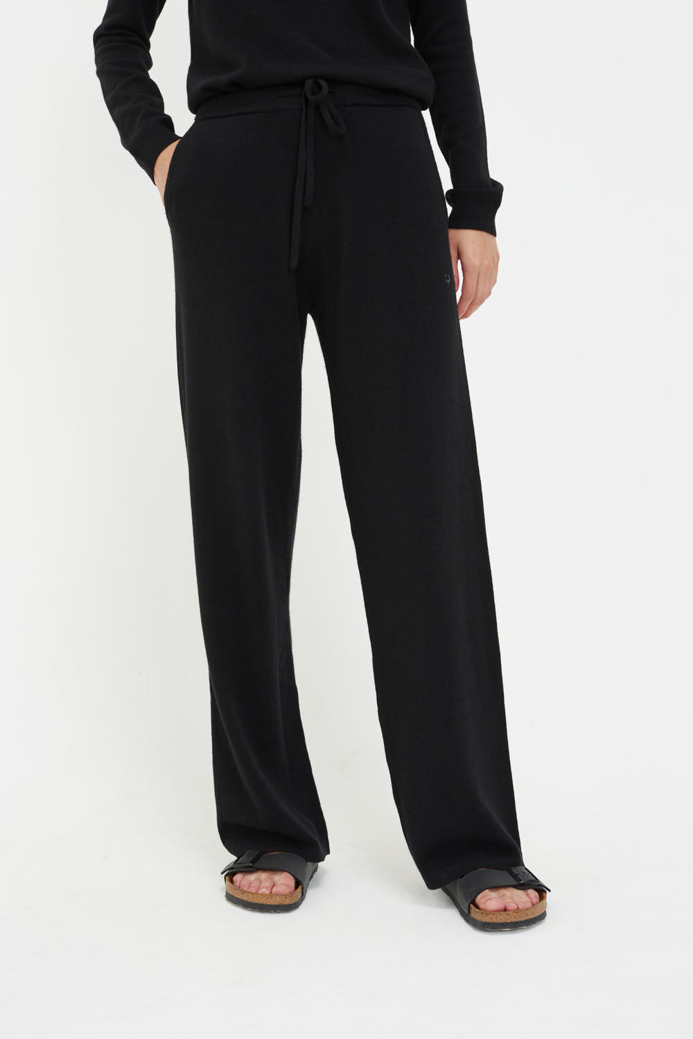 Black Cashmere Wide-Leg Pants – Chinti & Parker UK